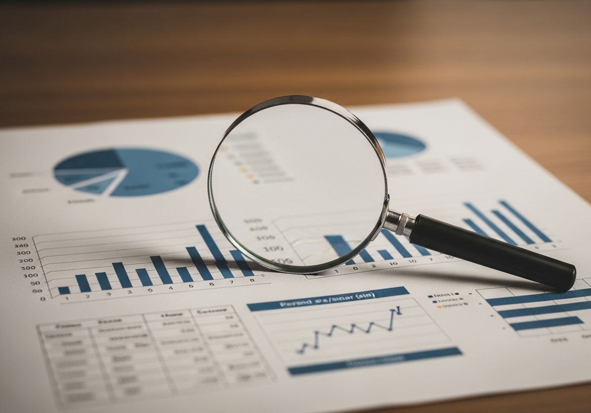 A magnifying glass resting on a printed page of charts and tables in soft daylight — a visual marker for one of the first attempts to measure how common parental alienation really is.
